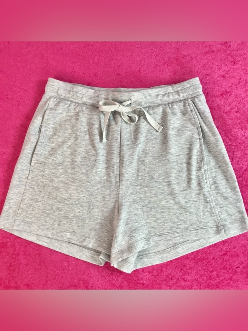 LOU & GREY SP Grey Super Soft Shorts S PETITE Adjustable Tie Elastic Waist NWT
